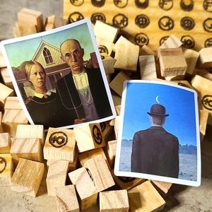 American Gothic & Bowler Hat Moon Sticker Bundle